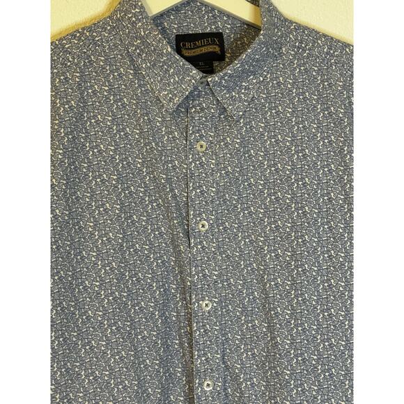 Cremieux‎ Men's Pasley Short Sleeve Button Down Shirt Light Blue Size XL - Picture 3 of 6